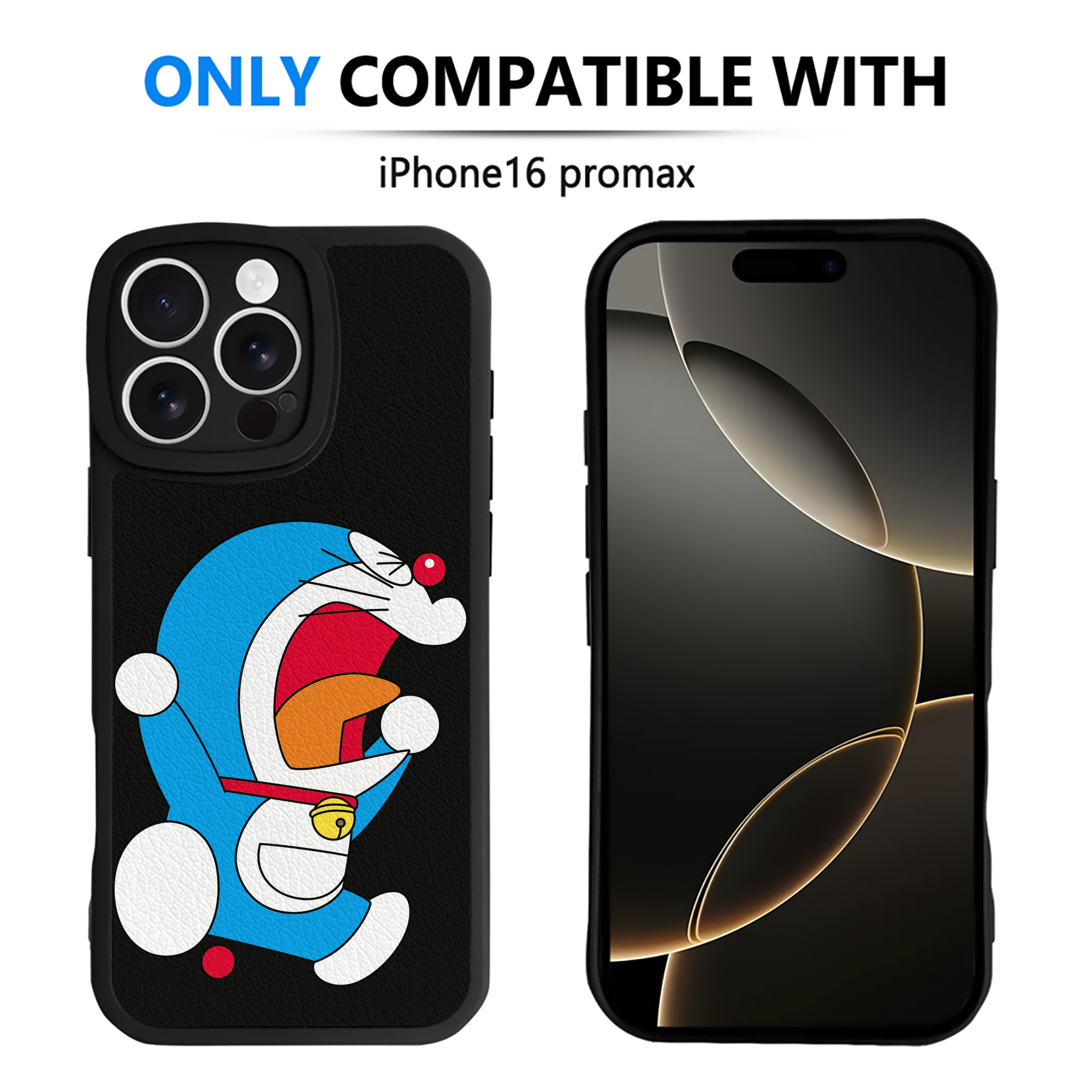 （画像用） ドラえもん Doraemon 【iPhone 16シリーズ対応】シリコンスマホケース（レザー調） 材質：シリコン
